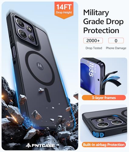Image of FNTCASE for Moto G Power 2026 Case: Motorola Moto G Power 5G 2025 Case [Compatible with Magsafe] Translucent Matte Cases with [Screen Protector] Military Grade Shockproof Protective Phone Cover