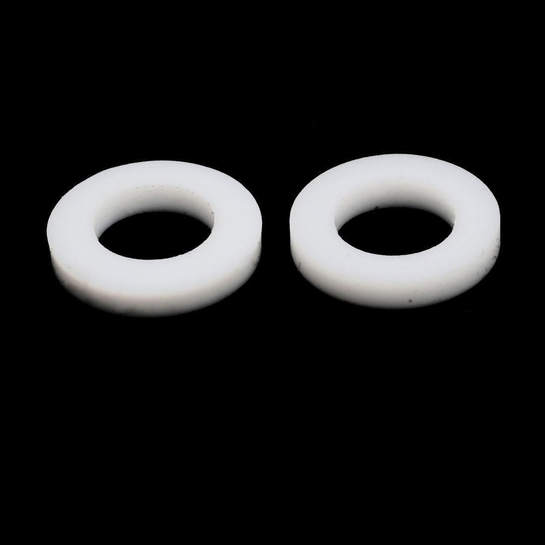 Sourcingmap 18mmx10mmx3mm PTFE Flat Washer Flange Gasket White 10pcs - Image 2