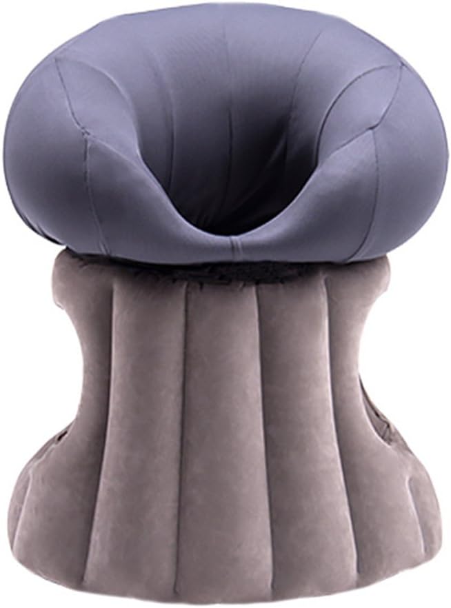 GOWINGLD Inflatable Portable Outdoor Multi Purpose Cushion - Personalized Mushroom-Shaped Hollow Adjustable Office Sleep Pillow - Durable Airplane Creative Travel Pillow