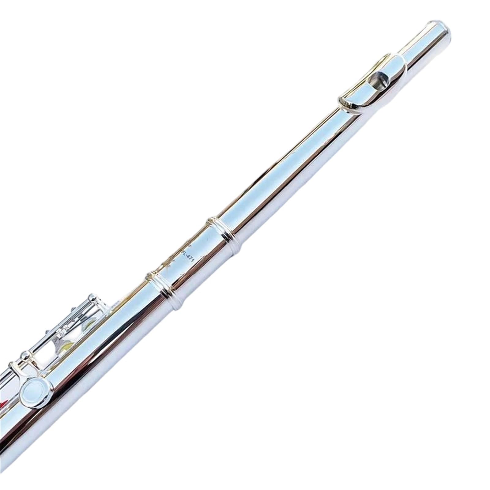 Classic Flet Poprzeczny YF-471 16 Otworów Z Kluczem E YF-271 Posrebrzany C Biała Miedź Flet Poprzeczny Instrumenty Muzyczne(YFL-471)
