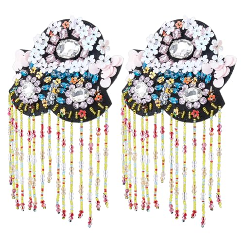 Broches strass fleur diamant SUPERFINDINGS pour costume d'opéra et épaulettes à pompons