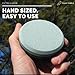 Sharp Pebble Puck/Disk - Axe/Hatchet Large Sharpening Stone- Whetstone Blade & Tool Sharpener- Dual Grit Multipurpose Waterstone Sharpener with Bamboo Box