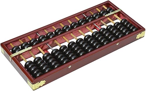 LUOZZY Abaco de madera retro, ábaco vintage, 7 cuentas, ábaco aritmético, suministros de estudio para estudiantes