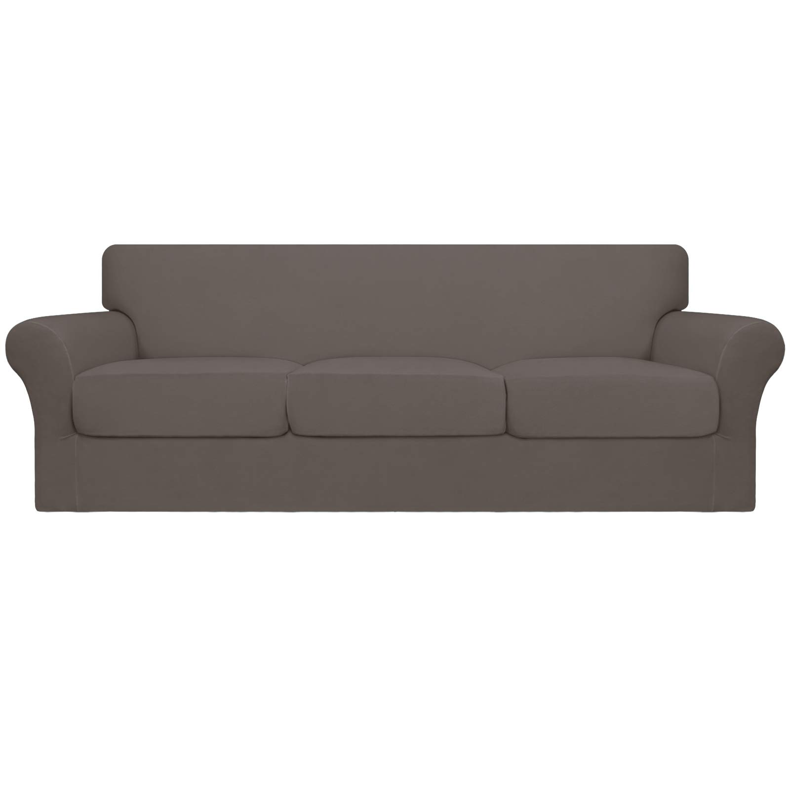 Easy-Going 4 Pieces Oversized Stretch Soft Couch Cover for Dogs - Washable Sofa Slipcover for 3 Separate Cushion Couch - Elastic Furniture Protector