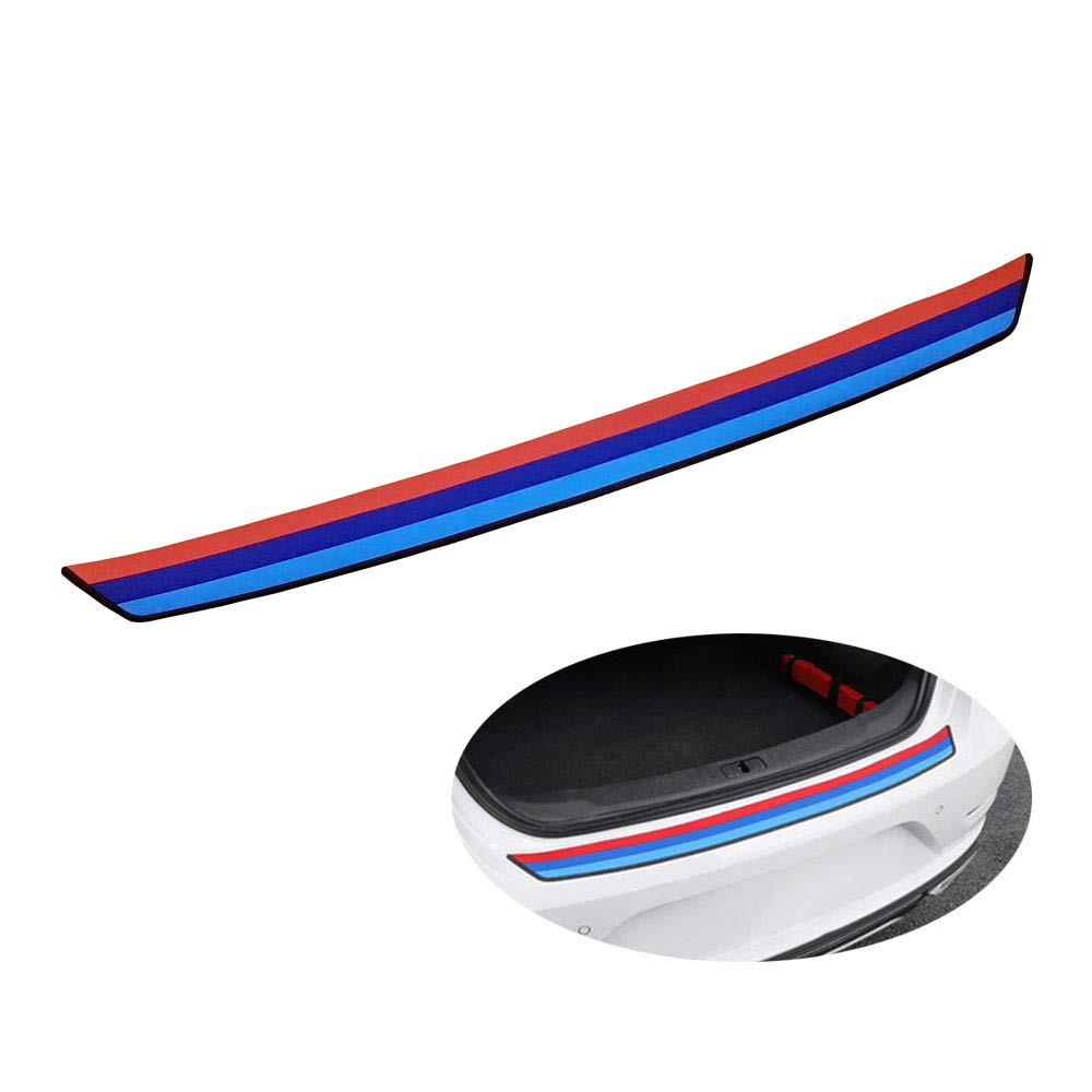 OLKD3 Rear Bumper Protector Guard Universal Black Rubber Scratch-Resistant Trunk Door Entry Guards Accessory Trim Cover for SUV/Cars (90CM/35.4inch)