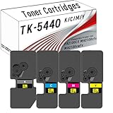 AQUX Compatible Toner Cartridges Replacement for Kyocera TK-5440k TK-5440c TK-5440m TK-5440y for Kyocera PA2100CX MA2100cfx MA2100cwfx PA2100CwX 4-Pack (BK/C/M/Y)