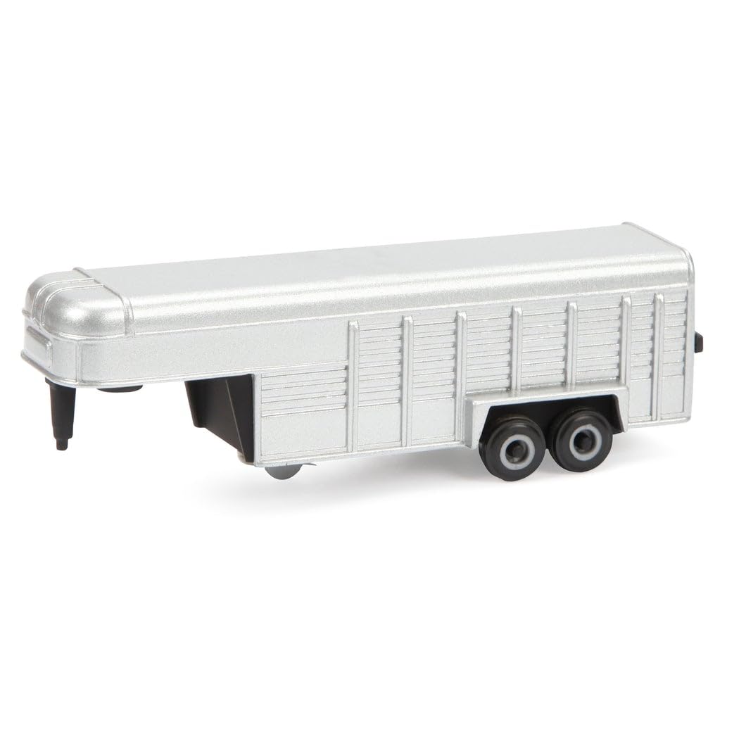 TOMY1/64th Collect N Play Ag Livestock Trailer 5th Wheel