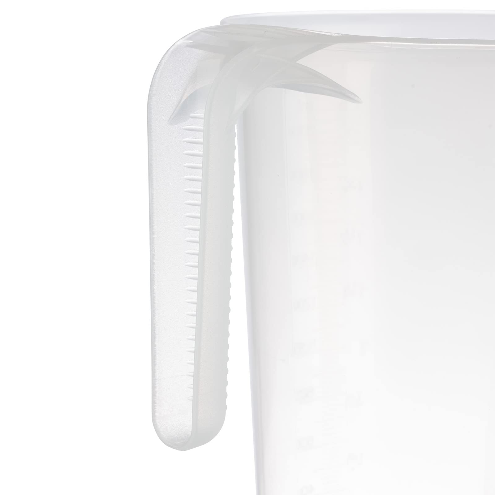 APS Misurino da 2 litri, diametro 15 x altezza 20,5 cm, bicchiere in plastica con scala esterna in rilievo, manico aperto, graduazione L/ml, lavabile in lavastoviglie