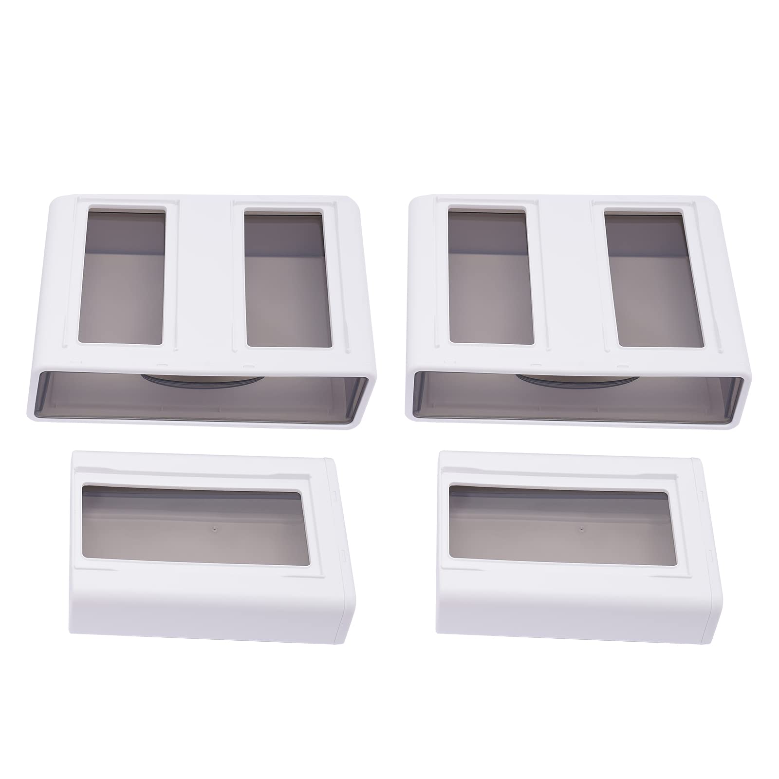 Organizador de Literatura apilable para Escritorio con 4 cajones, Organizador de Papel de 3 Niveles, Caja de plástico para el hogar, colección de cosméticos (Blanco)