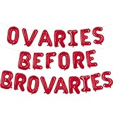 Ovaries Before Brovaries Balloons, Red Galentines Day Balloons, Galentine’s Day Decorations Banner, Girls Ladies Valentines Day Party Decorations, ZMBL Galentines Day Party Decorations