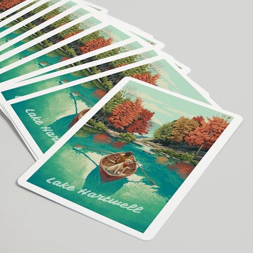 Baraja de 52 cartas tamaño póker Lake Hartwell miniatura 5