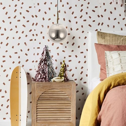Image of 5.90 Inch Smoke Gray Glass Ball Lampshade Replacement Globe Shade for Pendant Light Fixture Round Lamp Cover for Home and Office Lighting