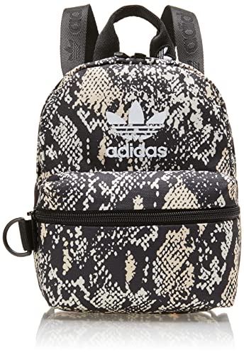 adidas Originals Trefoil 2.0 Mini Backpack Small Travel Bag, Python Black-Sand Strata/Black, One Size