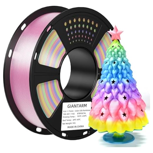 Silk Rainbow Color Lime Purple Blue Yellow Green Filament with 1.75mm Dimensional Accuracy +/-0.03mm, 1080 Feet per Roll, Vacuum Packaging, 3D Printer PLA Filament GIANTARM