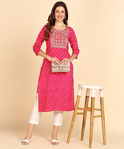 Image of Maaesa Printed Cotton Kurta for Women