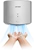 anydry 2630S Compact Hand Dryer Automatic Electric Hand Dryer for Wall Mounting for Commercial or Private Purposes Hand Dryer for Toilets 1400-1650 W Silver