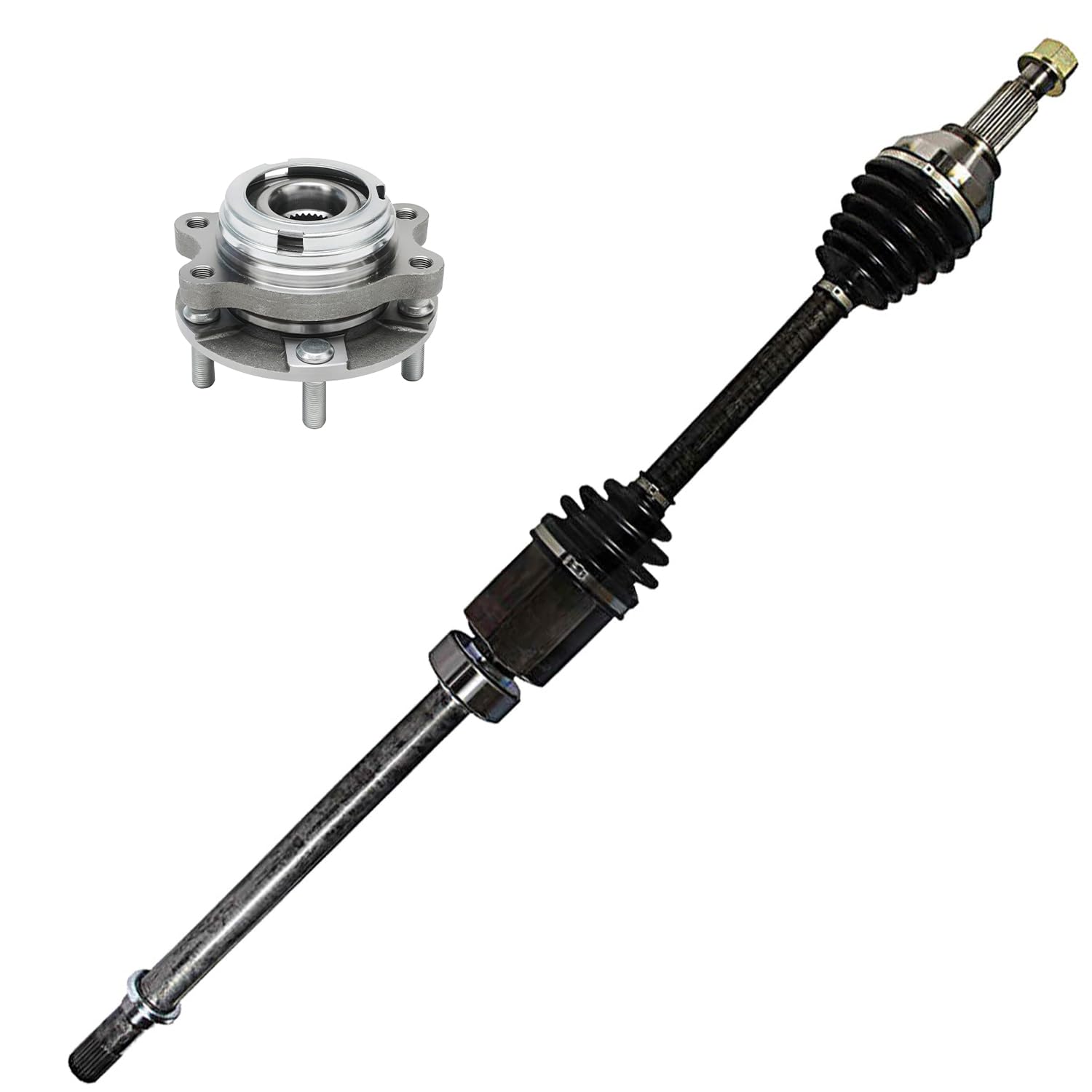 Detroit Axle - 2.5L Front 2pc Wheel Bearing Hub Kit for 2013-2019
