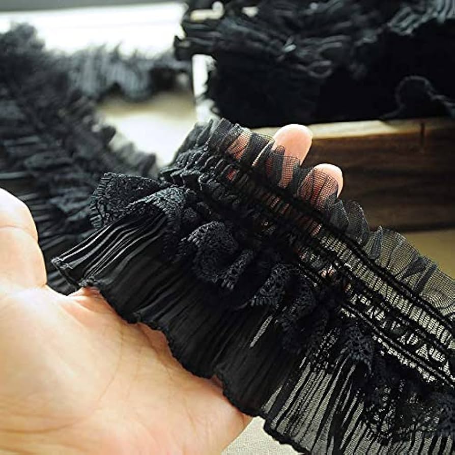 Amazon | 3ヤード幅9cmプレミアムロリータレースフローラル刺繍