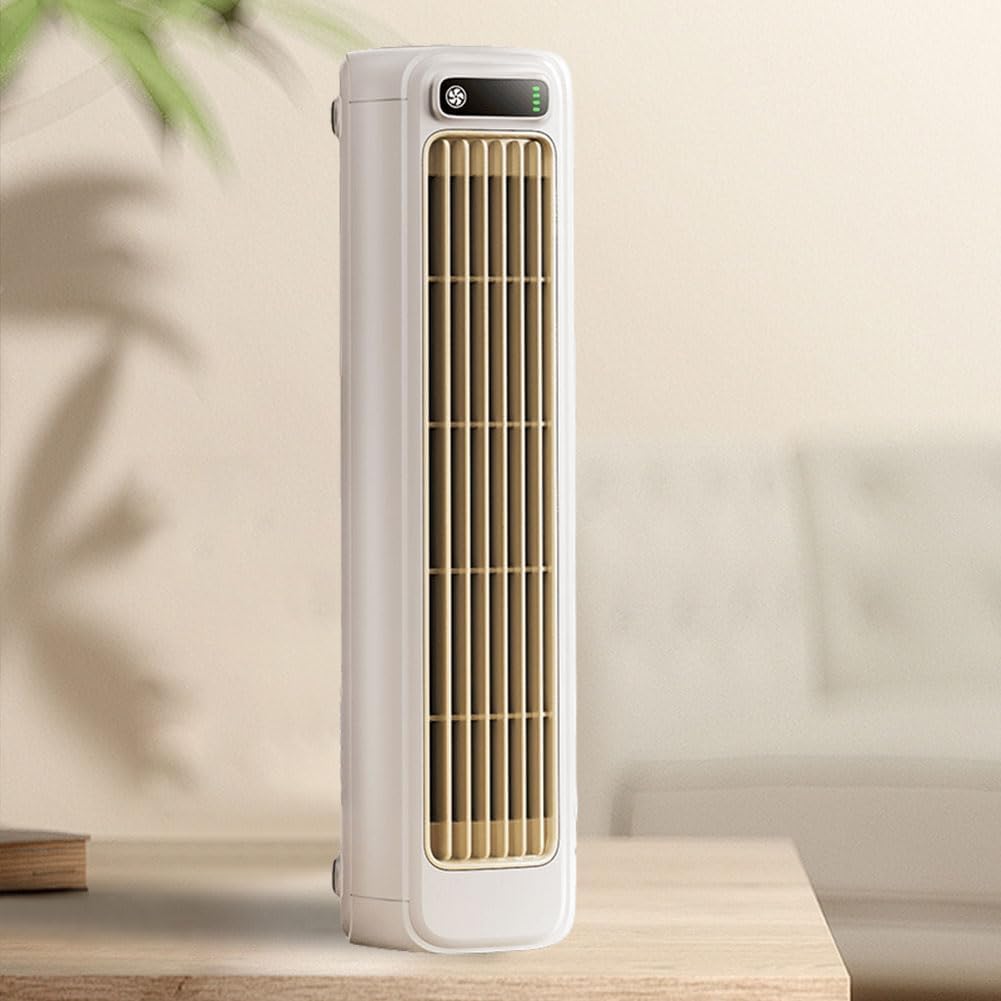 Aire acondicionado portátil, ventilador de torre de escritorio con pantalla táctil LED, 3 velocidades, enfriador de aire para habitación y patio