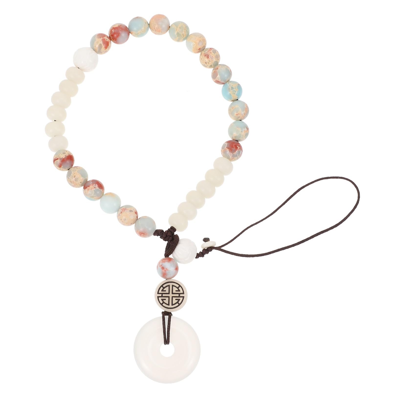 HOMSFOU Cadena De Teléfono Móvil Cordón Pulsera Correa Teléfono Pulsera Encanto Encantos Del Teléfono Muñeca Retro Cuerda Para Teléfono Llavero Con Cuentas Teléfono Colgante De
