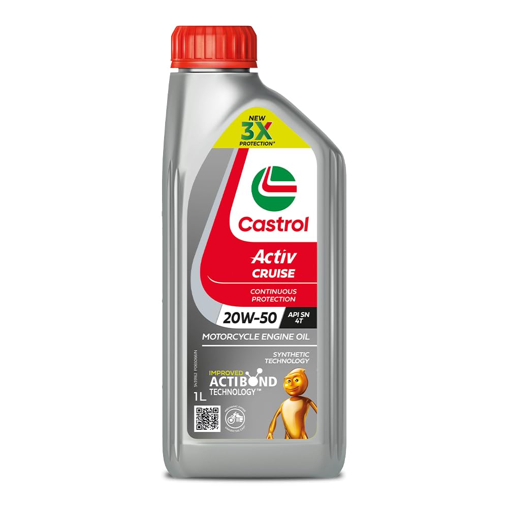 Castrol Activ Cruise 4T 20W-50 Engine Oil for Bikes (1 L)