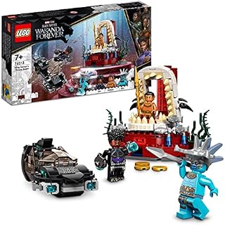 LEGO 76213 Marvel King Namors Throne Room, Black Panther Wakanda Forever Set with Submarine Toy for Kids 7 Years Old, Underwater Super Heroes Adventure