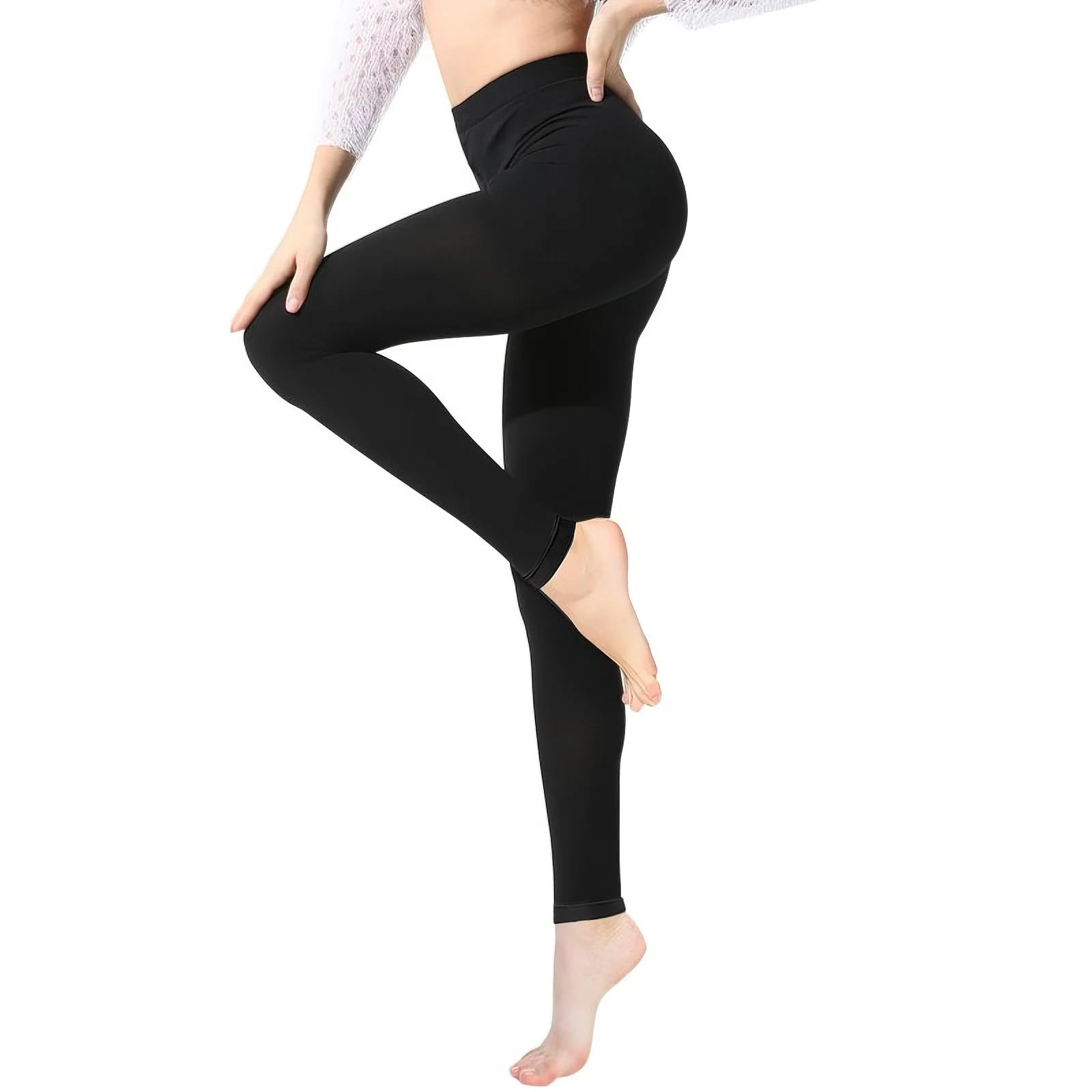 Collants de Compression Longs (Sans Pied, Médicaux) 20-30 mmHg Classe 2 – Bas de Soutien pour Femmes & Hommes contre Varices, Œdèmes, TVP, Veines Perforantes