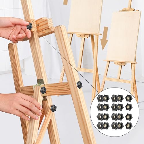 20 Stück Sterngriffmutter M8 Sterngriffschraube Befestigungsmuttern Durchmesser 32mm aus Kunststoff Rändelmutter M8 Geeignet für Mechanische Geräte Möbel Schwarz