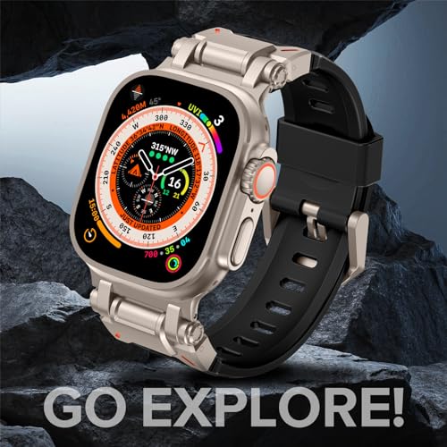 Image of KADES Rugged TPU Sport Band for Apple Watch Ultra 3 /2 /1 49mm, Metal Connectors for Apple Watch Series 11 /10 /SE3 46mm Series 9 /8 /SE2 /7 /6 /SE /5 /4 /3 /2 /1 45mm /44mm /42mm