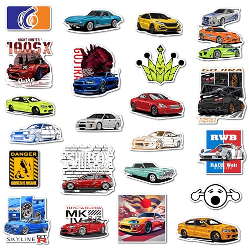 Image of WallDesign Street Racer JDM Car Magnets - Must-Have Designs for Enthusiasts, Durable Magnets, Ideal for Car Lovers (Set of 18)