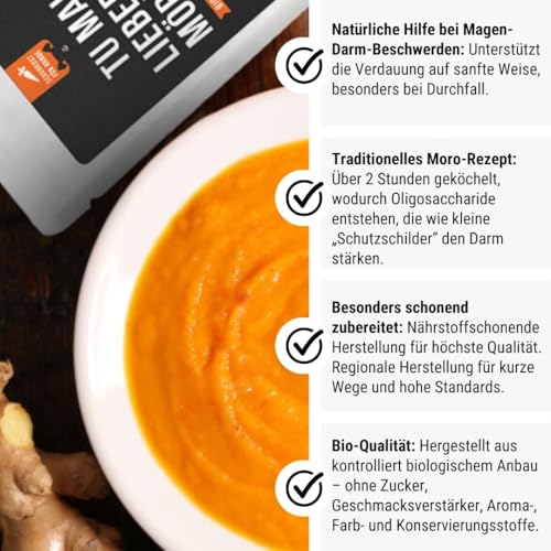 Tales&Tails - Tu mal lieber die Möröchen - Morosche Karottensuppe für Hunde - Natürliche Schonkost bei Durchfall für Hunde (10x130g Tüten)