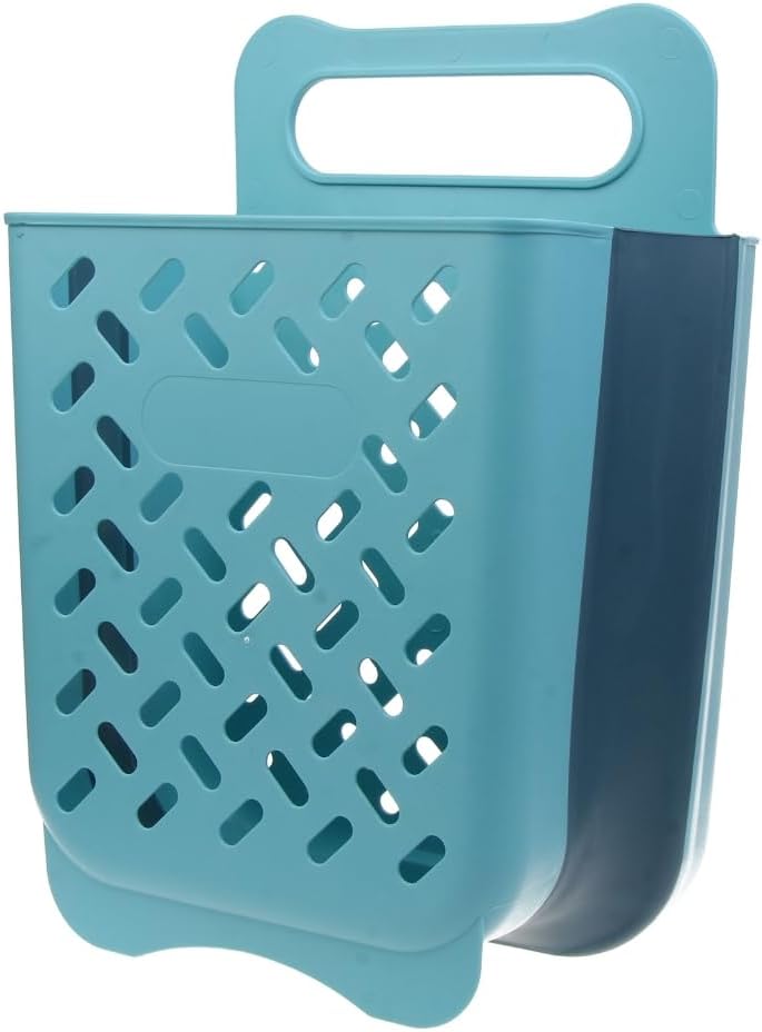 Laundry Hamper Laundry Basket,Foldable Laundry Basket Wall-Mounted Collapsible Hanging Plastic Storage Box Bin with Handle Plastic Dirty Clothes Bathroom Sundries Organizer