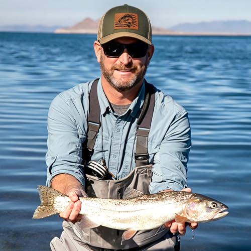 Image of Fishing Hat Fishing Gifts for Men, Bass Fish Flag Hats, Fishing Gear Accessories Stuff, Adjustable Fishing Trucker Hat
