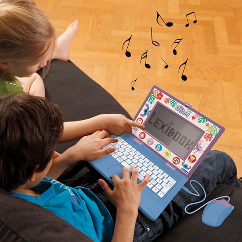 Ordinateur bilingue Stitch Lexibook avec 170 activités et grand écran bleu - 7