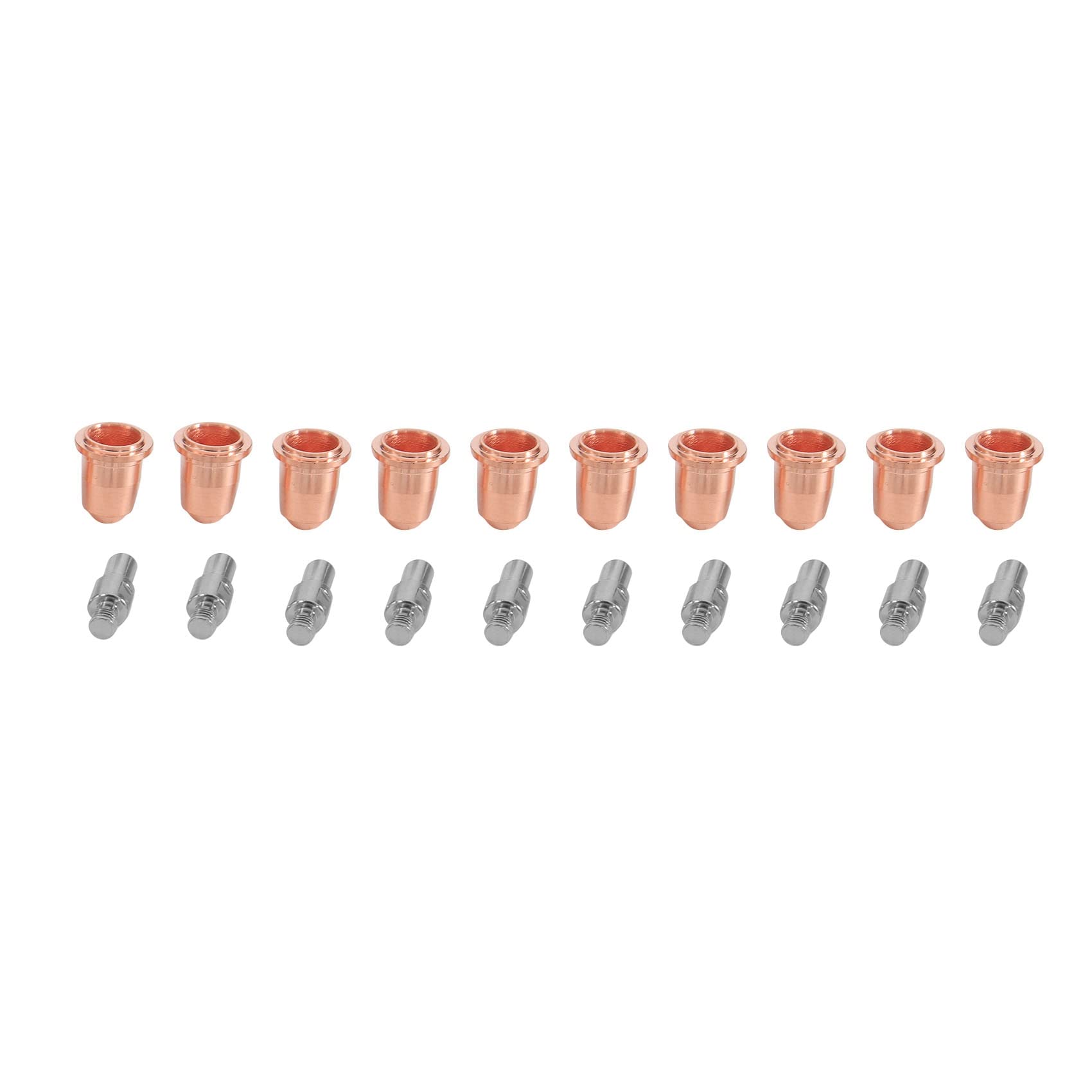 Kueohse 20PCS S45 Consumables Kit PR0110 Electrodes PD0116 Nozzle Tips Fit for Plasma Cutting Torch 0.8mm