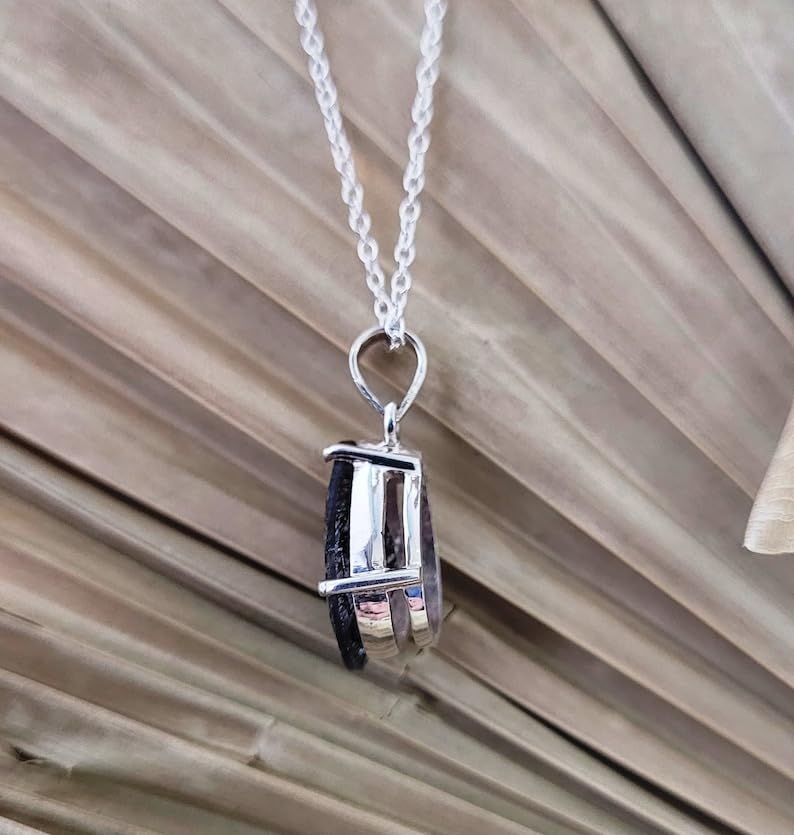 Collier quartz rutile naturel et argent 925, le cadeau spirituel idéal - 3