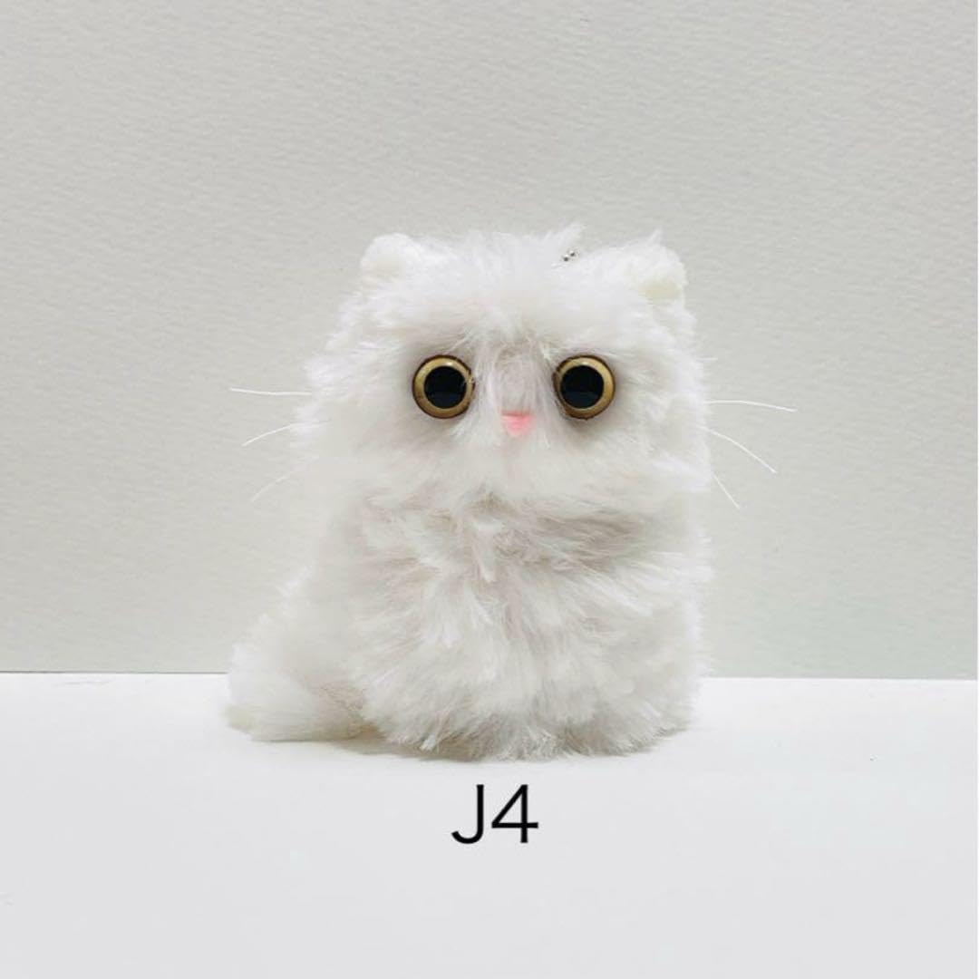 Amazon.co.jp: ふわふわロングな黒猫ちゃんの編みぐるみキーホルダーX3