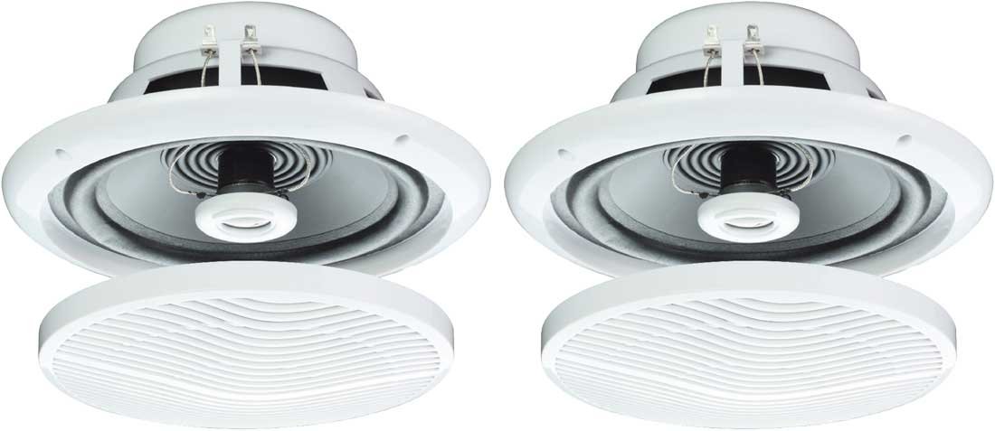 2 x 5 pouces 80 W résistant à l'humidité haut-parleurs de plafond pour salle de bain ou cuisine B402 B