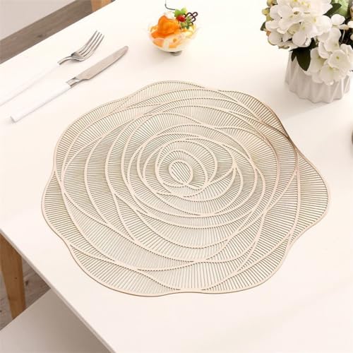 Napperon Rose en PVC antidérapant et tapis de bol lavable pour table - 4