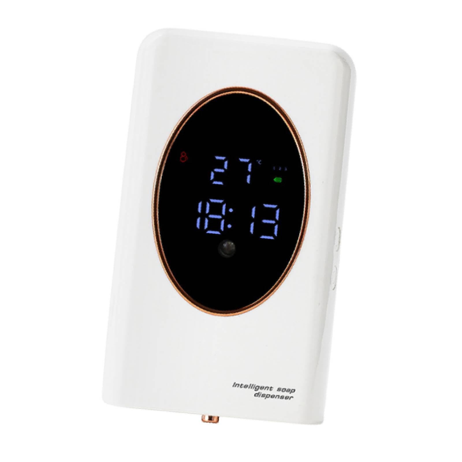 Dispenser Automatico di Sapone a Schiuma Sensore Touchless Volume Regolabile Montato a Parete Ricaricabile E Durevole per Lavaggio Mani in Bagno Cucin, Bianco