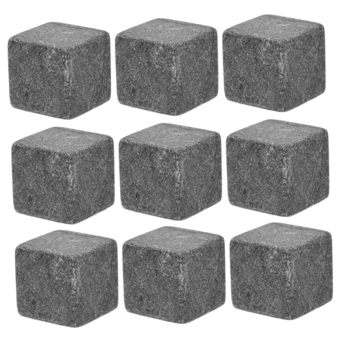 IMIKEYA Pietre Di Whisky Riutilizzabili in Pietra Naturale Elegante Cubetti Di Ghiaccio Per Vino e Whisky Con Custodia Raffreddamento Rapido Senza Diluire Le Bevande Durevoli e Facili