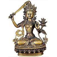 文殊菩薩　仏像 真鍮　マンジュシュリー　statue of Manjushri Bodhisattva Manjushri - China - Ming dynasty (1368–1644