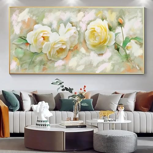Toile imprimée florale aquarelle réaliste pour décoration murale