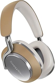 Bowers & Wilkins PX8 Flagship Noise Cancelling Wireless Over Ear Headphones with Bluetooth 5.0 & Quick Charge, 30 Hours of High-Resolution Playback and Built-In Microphone - Tan