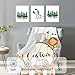 YISMEET TOOTANN Custom Baby Crib Bedding Set, 5 Pcs Personalized Name Baby Crib Sheets for Kid Toddler Infant, Forest Animals and Tree Stumps Nursery Bedding Set