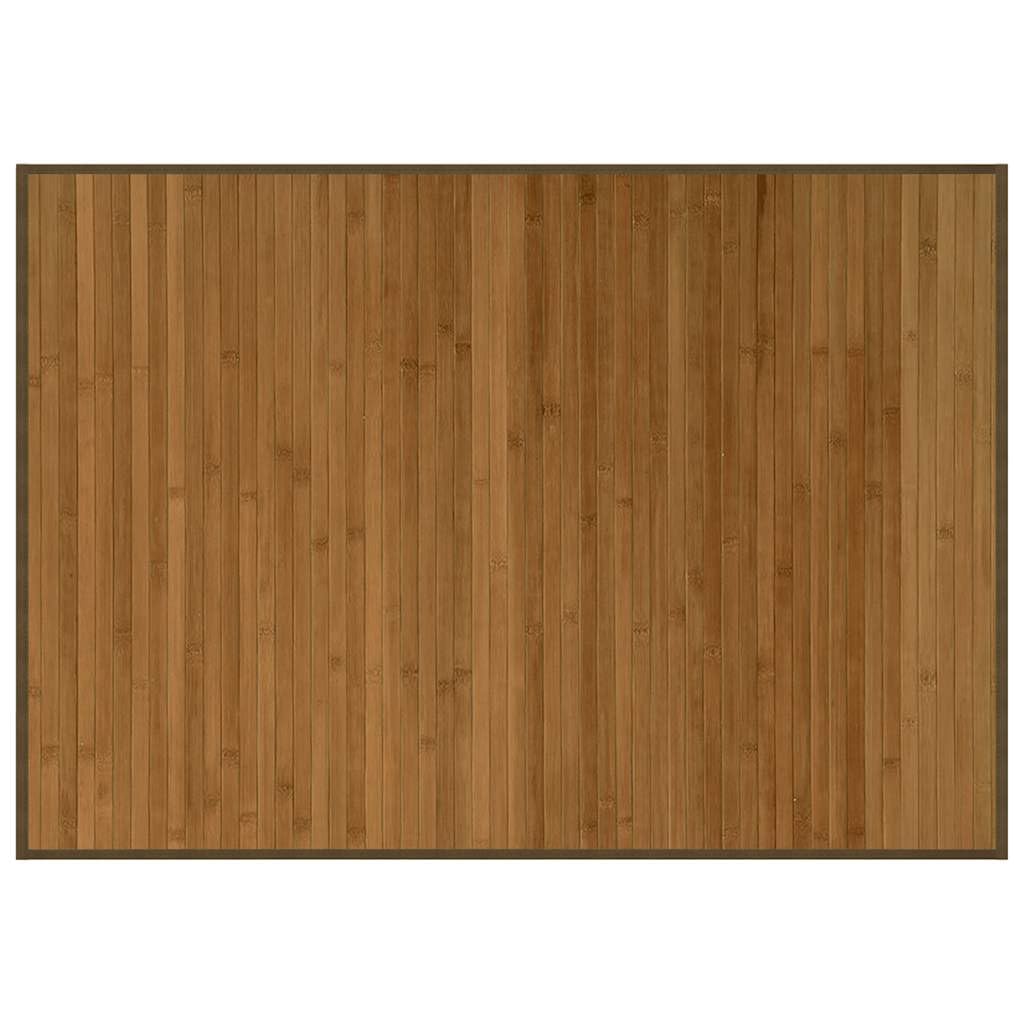 Tapis de sol en bambou marron pour cuisine et couloir chaleureux d'appartement