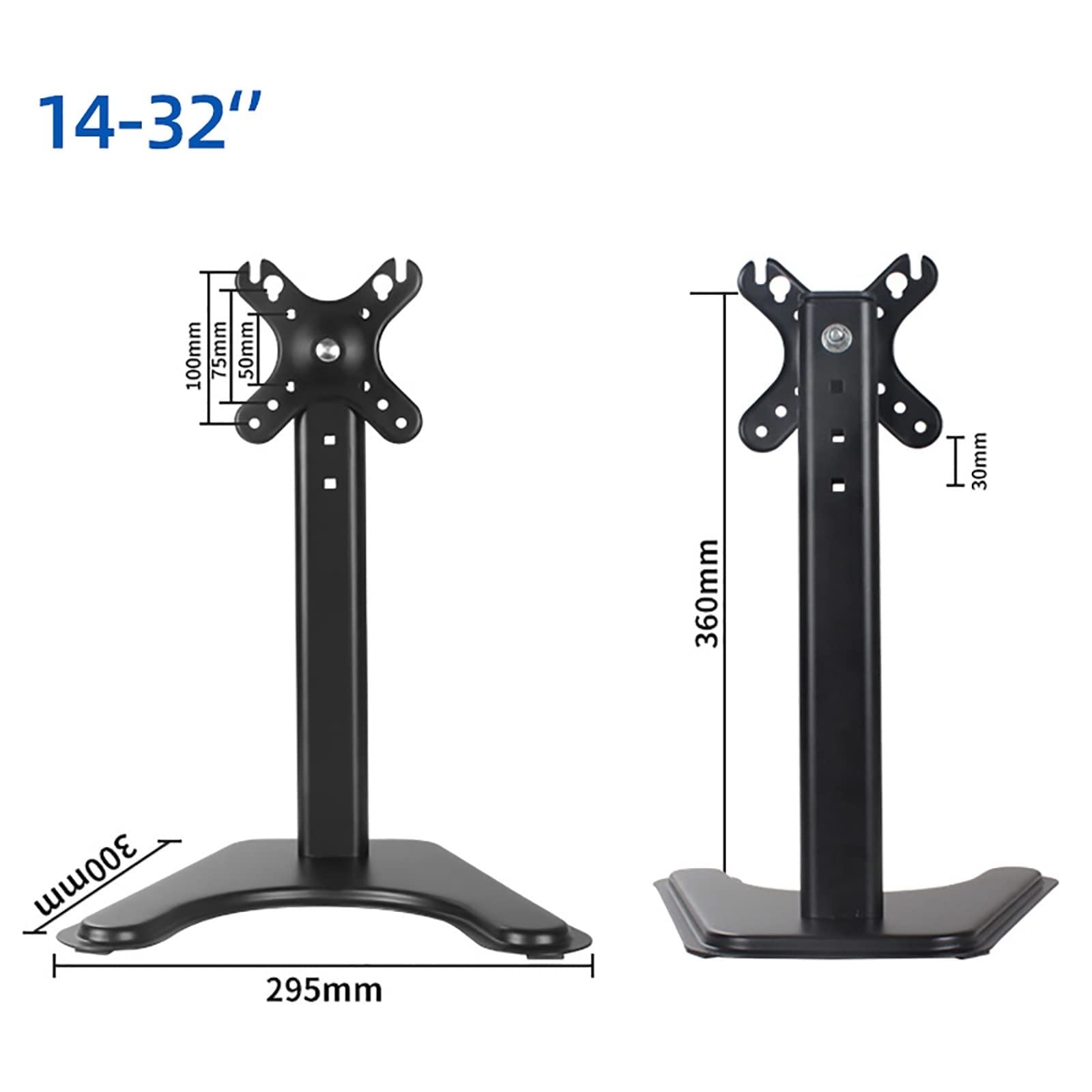 Soporte De Mesa For TV - Base De Montaje Universal For Monitor De Computadora, con Ajuste De Estiramiento Cercano Y Lejano, con Gestión De Arnés, Se Adapta A Televisores De 14 A 32 Pulgadas