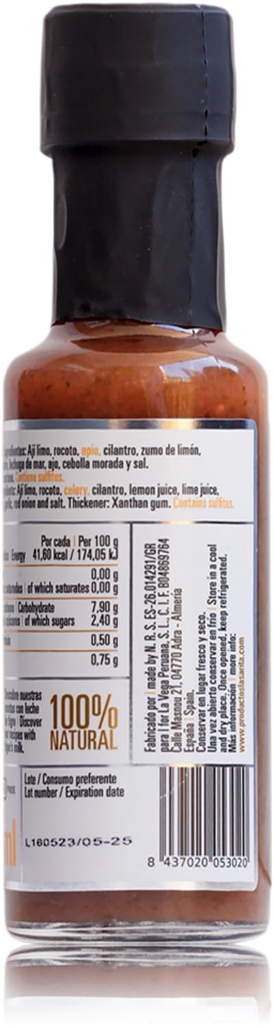 Leche de Tigre 125 ml | Receta tradicional para ceviches y tiraditos | Sin gluten, apto para veganos