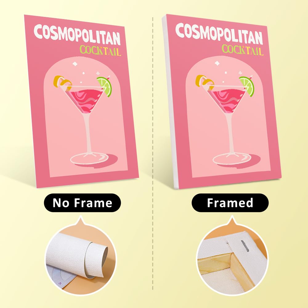 6x Malen Nach Zahlen Cocktail-Set - DIY Bilder 20x30cm Mit 36 Farben