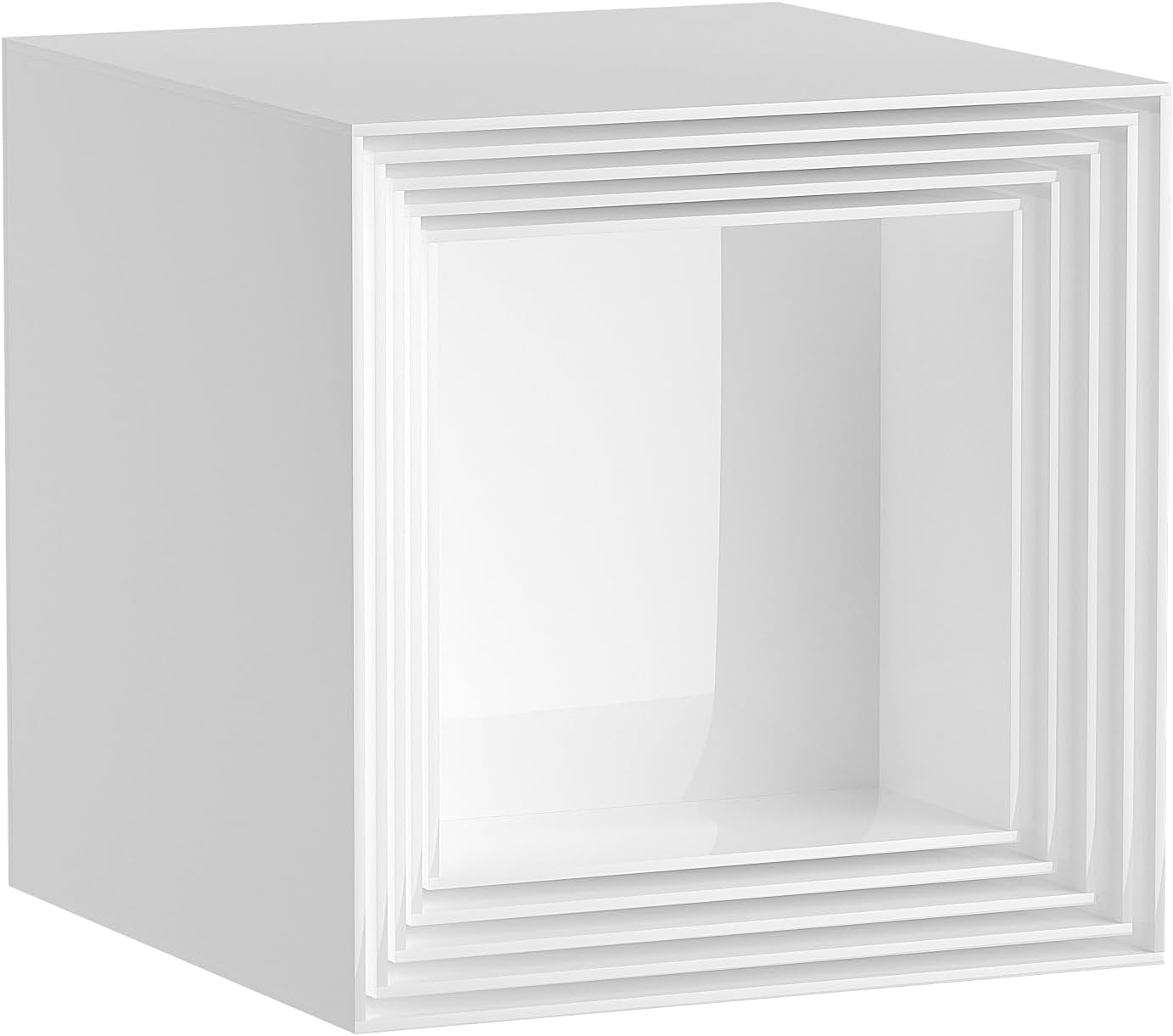 Extra Large White Acrylic Buffet Risers Cube Box Food Risers for Buffet Dessert Table 12 inch Set of 5 Display Stands for Weddings, Platters,Parties, Events, Decor Food Presentation, Shop Display